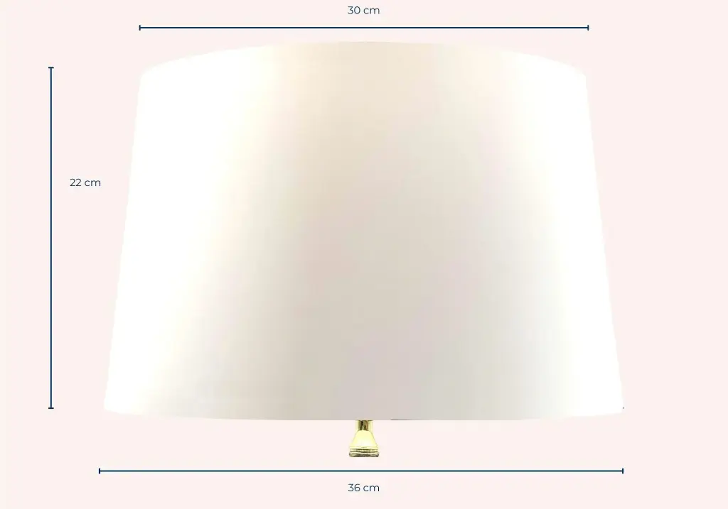 Mai Lampen Home-Lampe-Leuchte-modern-Tischleuchte-Hochzeitsgeschenk-Geschenk-Weihnachten-Rund Konisch L-Folie Ecru Maße.webp