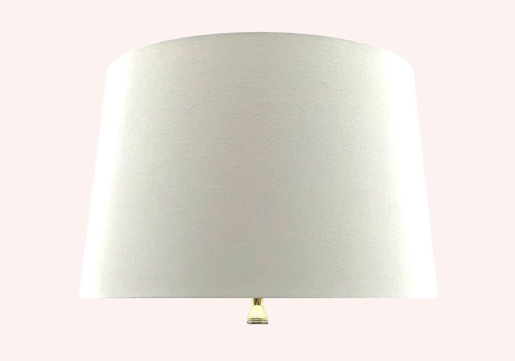 [4255851706762] Wunschschirm - MAI Lampen Rechteckig L (Rund, Baumwollchintz matt Ecru, Weiß)