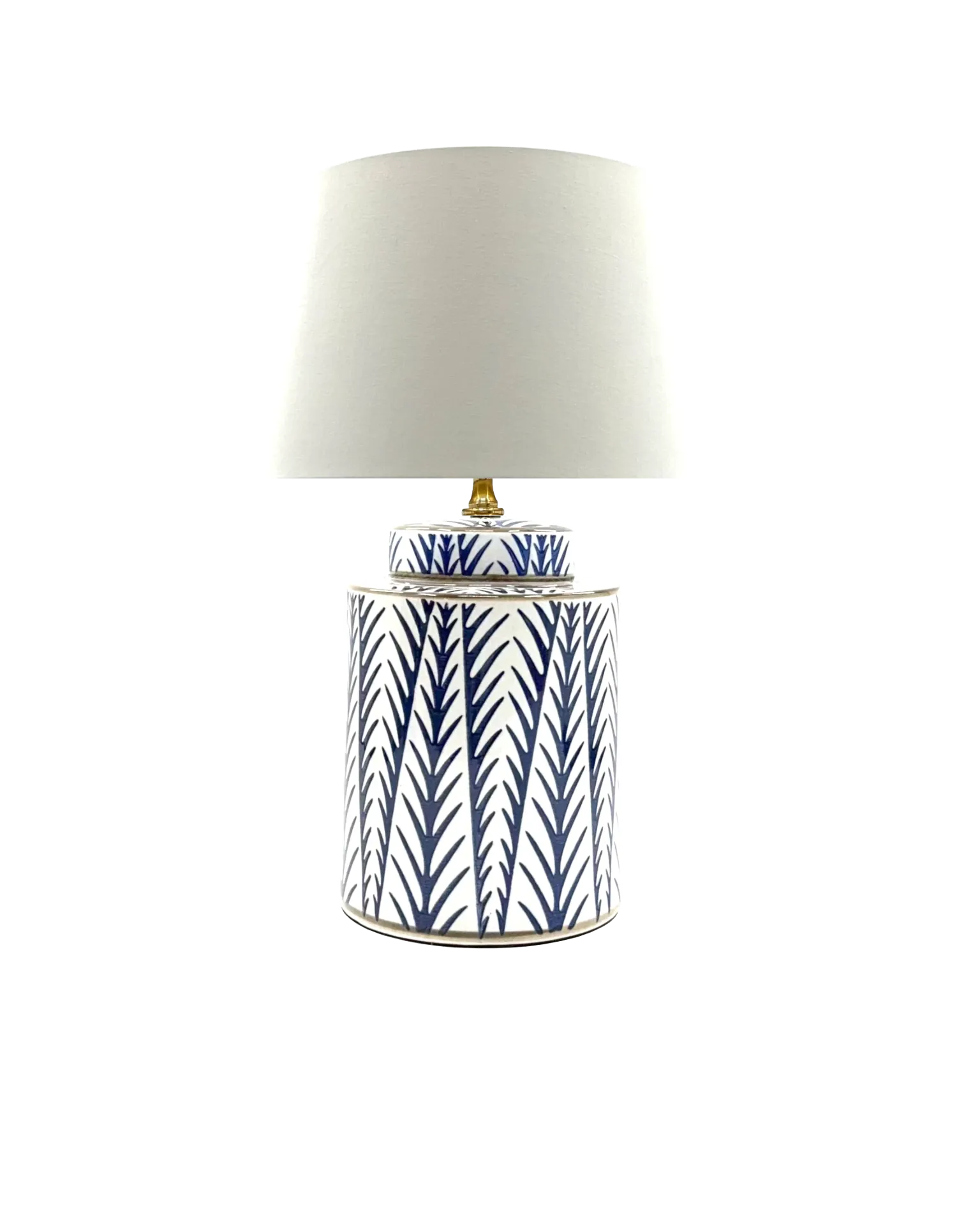 [4255851709930] Blue Fern M (Baumwollchintz matt Ecru, Weiß für klare Lichtabgabe)