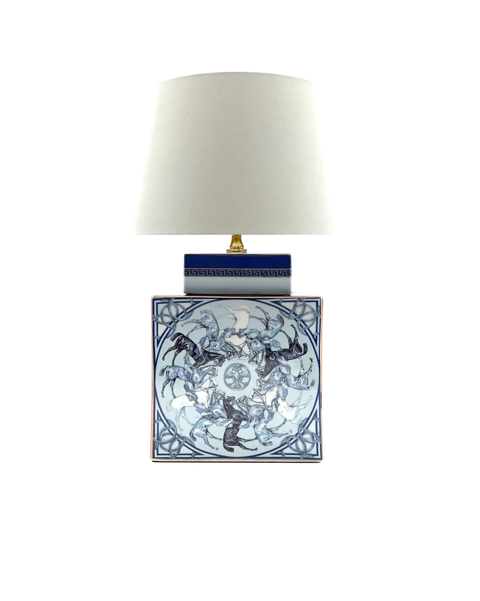 [4255851711469] Horse Circle M (Baumwollchintz matt Ecru, Weiß für klare Lichtabgabe)