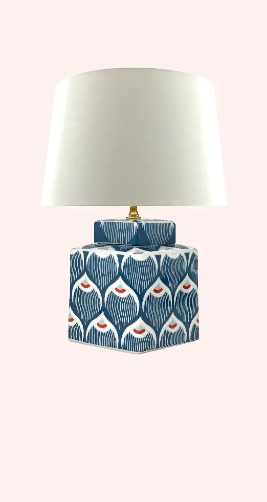 [4255851712732] Blue Lagoon S (Baumwollchintz matt Ecru, Weiß für klare Lichtabgabe)