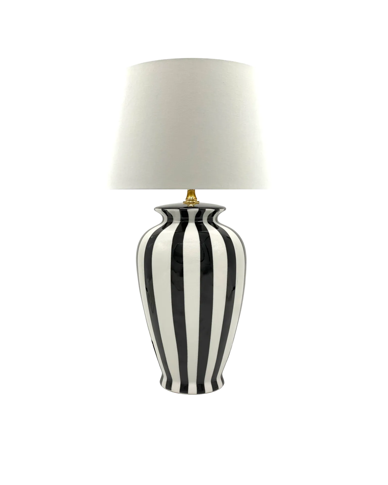 [4255851713197] Elegant Stripes L (Baumwollchintz matt Ecru, Weiß für klare Lichtabgabe)