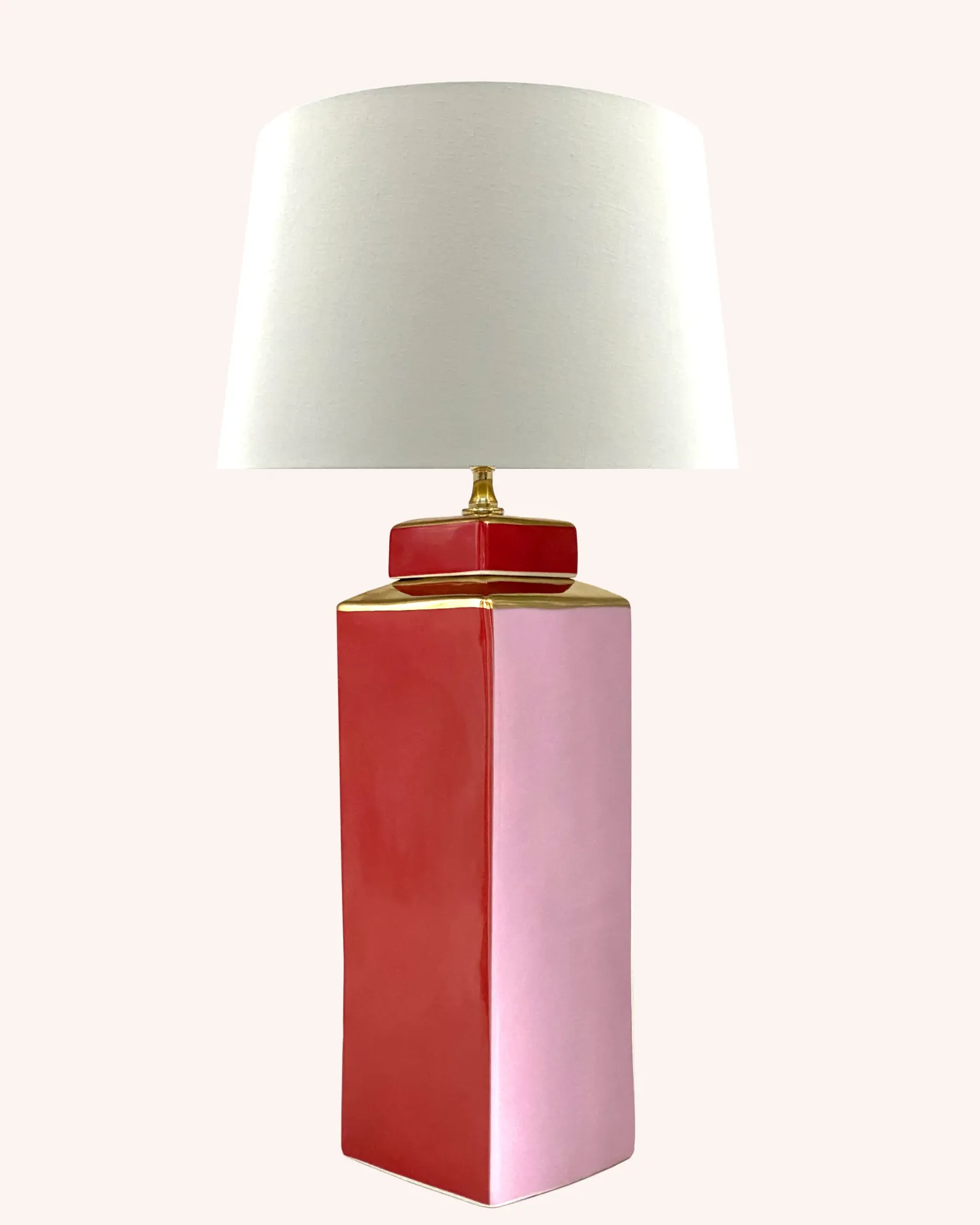 [4255851714354] Pink Red L (Baumwollchintz matt Ecru, Weiß für klare Lichtabgabe)