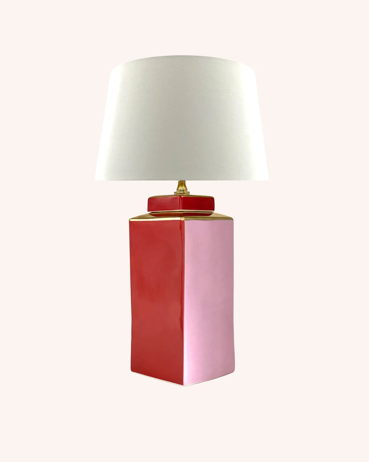 [4255851714491] Pink Red M (Baumwollchintz matt Ecru, Weiß für klare Lichtabgabe)