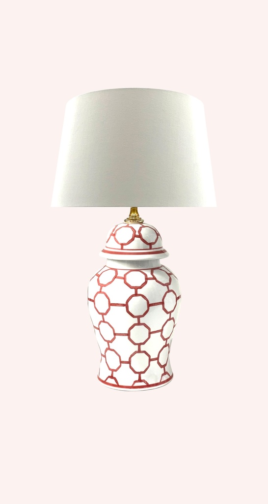 [4255851714637] Red Circle M (Baumwollchintz matt Ecru, Weiß für klare Lichtabgabe)
