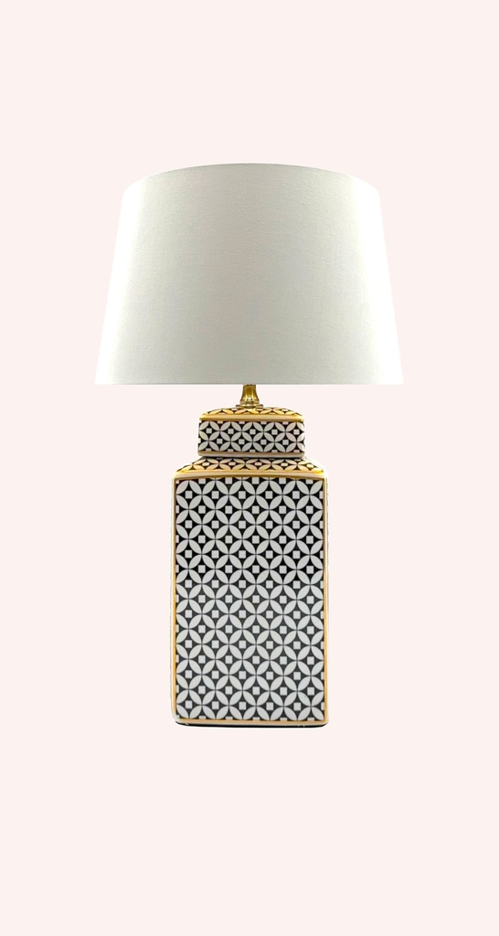 [4255851714811] Vintage Black M (Baumwollchintz matt Ecru, Weiß)